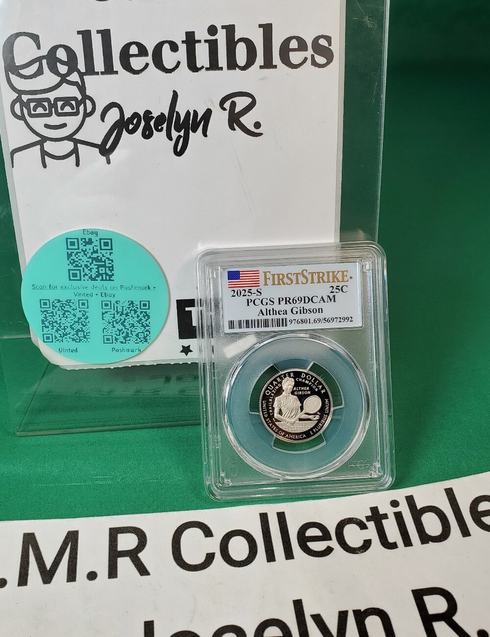 2025 S 25C Clad Althea Gibson Quarter PCGS PR69DCAM First Strike